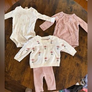 Organic Cotton Bundle Burts Bee’s/Carters Baby Girl